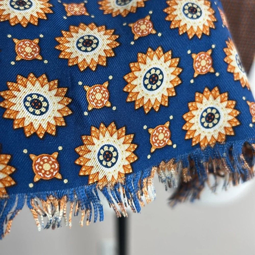Burma Bibas 100% silk chain geometric print rectangular scarf